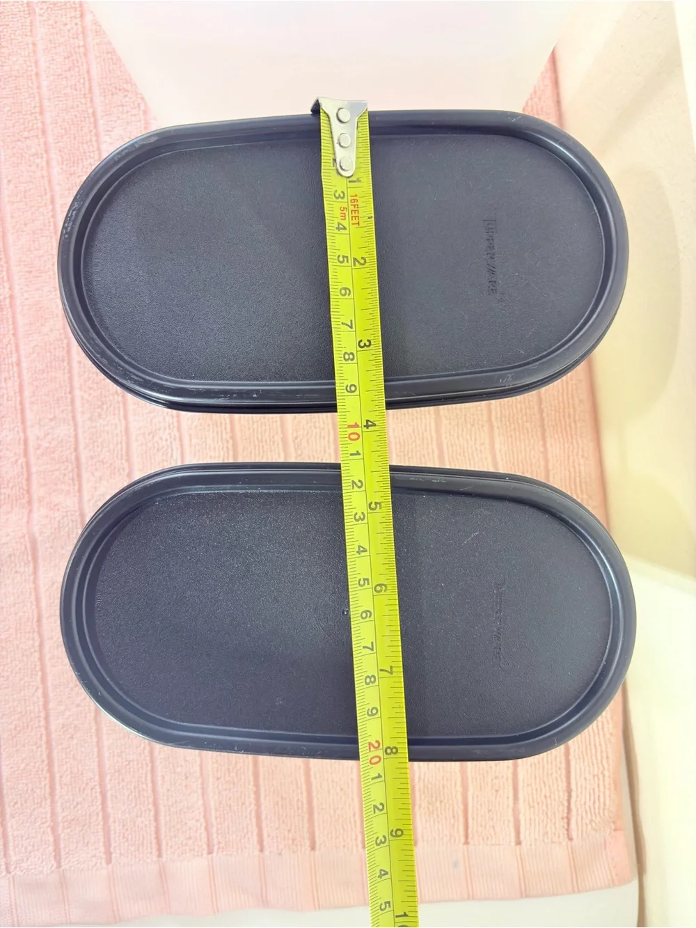 Set of 3 Modular Mates container.             (2oval 4 1/2”H). (1 oval 11 1/4”H)